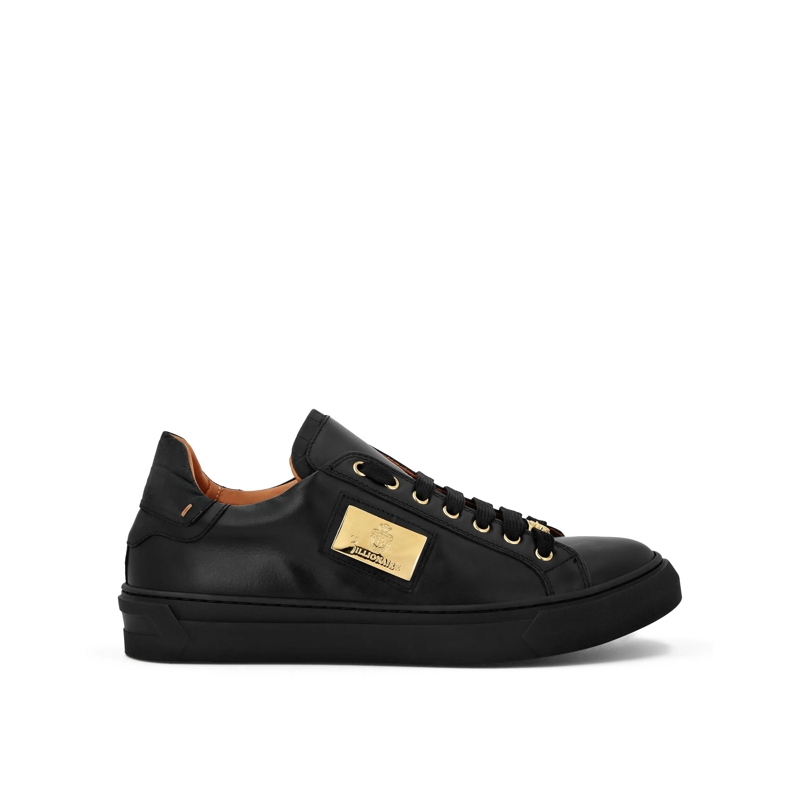 BILLIONAIRE Low-Top-Sneaker Low-Top Turnschuhe Crocco Print schwarz(Image 3)