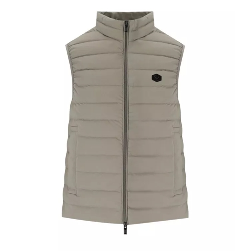 Emporio Armani Essential Greige Quilted Vest Grey 