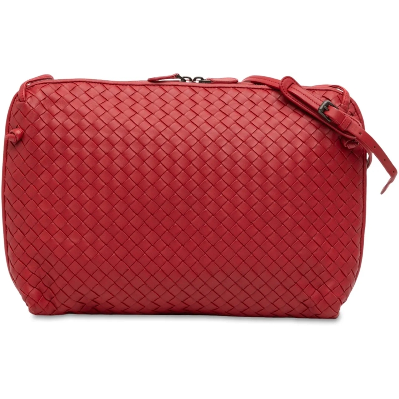 Bottega Veneta Schultertasche Large Nappa Intrecciato Nodini Crossbody rot