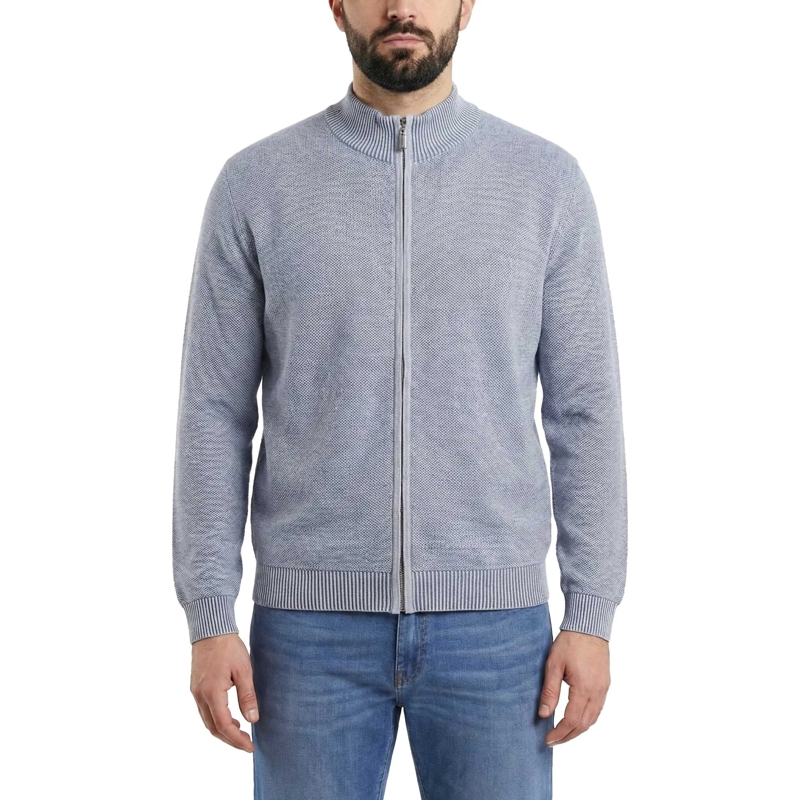 Moorer Overgangsjas Strickjacke Urbino blau(Image 2)