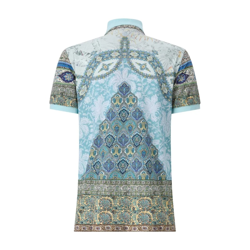 Etro Polo Poloshirt mit Print grün