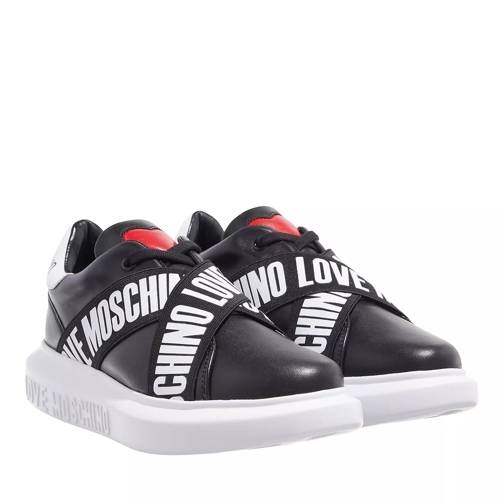 Love Moschino Sneakerd.Gomma40 Vit. Nero+Bian/Nero Low-Top Sneaker