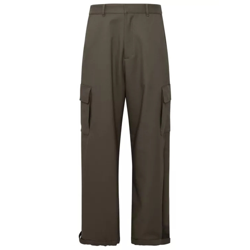 Off-White Wide-Leg Cargo Trousers Green 