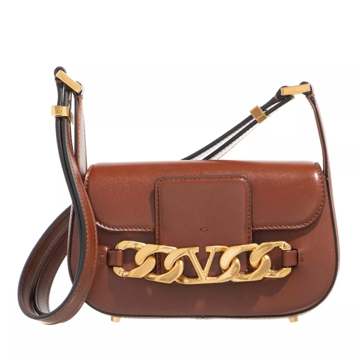 Valentino Garavani Shoulder Bag Leather Bronzed Plate Mini Tas