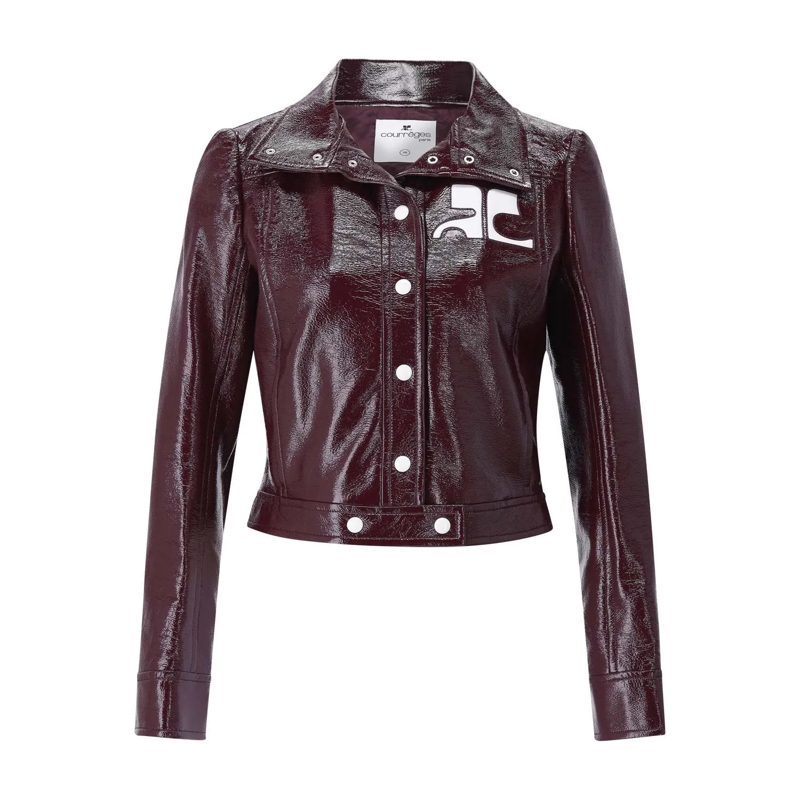 Courrèges Overgangsjas Blouson Reedition Vinyl Dunkelrot