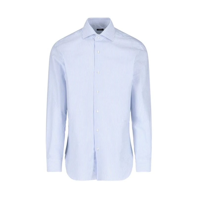 Barba Napoli Chemise I' Stripe Shirt – Light Blue Blue