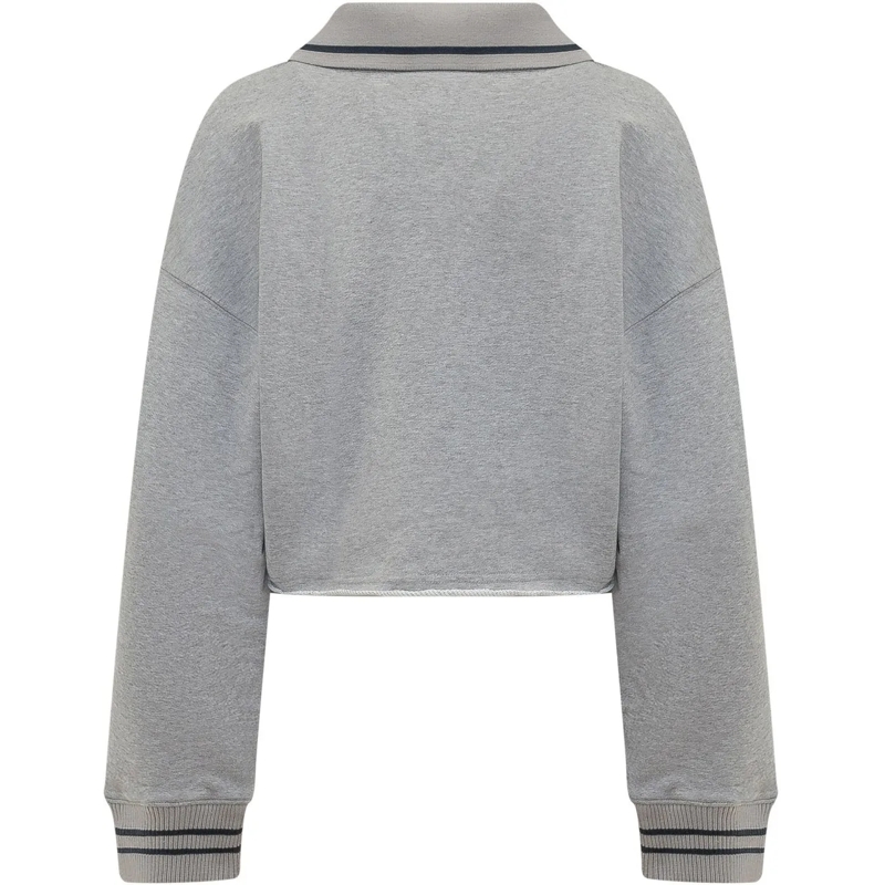 Off-White  Felpa Crop con Logo Script grau(Image 2)