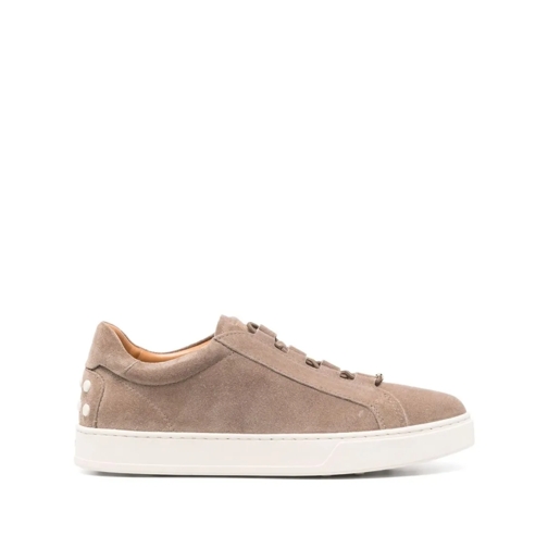 Tod's Low-Top Sneaker Beige Suede Sneakers With Minimalist Design Neutrals