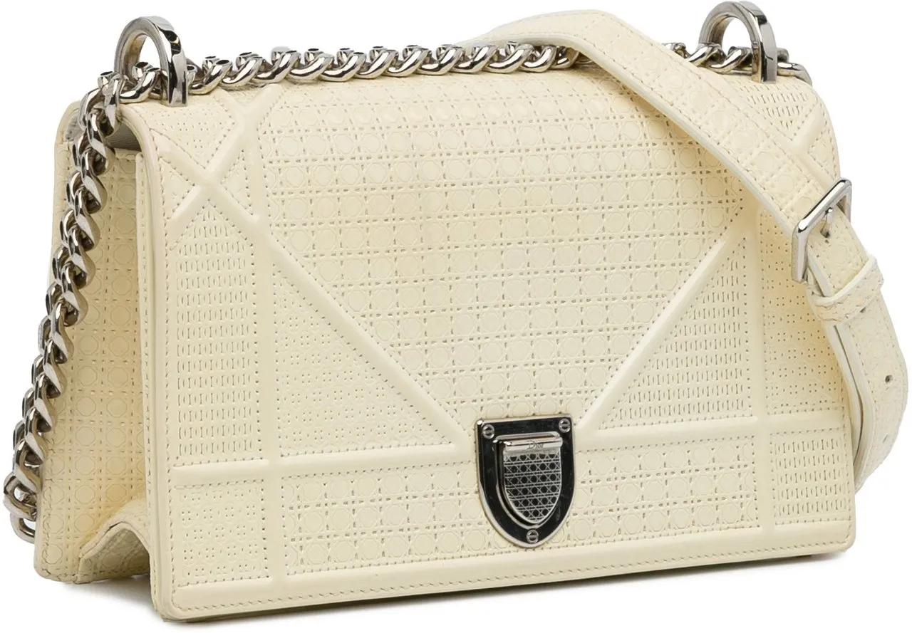Thumbnail - Christian Dior Hobo Bags - Medium Patent Diorama - Gr. unisize - in Weiß - für Damen