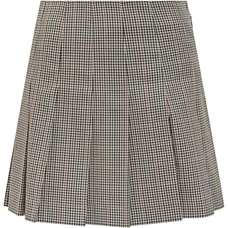 MSGM Minirock Gonna Plisse a Quadri MSGM taupe