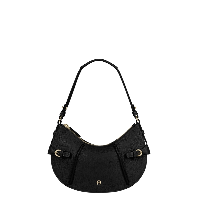 AIGNER Crossbody Bag Tasche Cavallo aus Leder schwarz