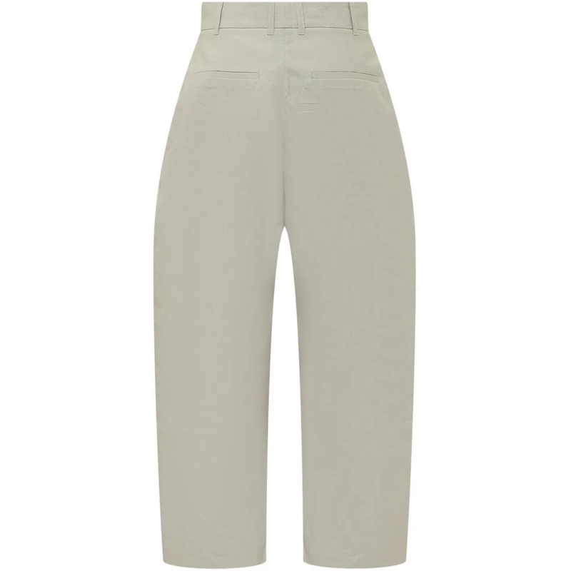 Studio Nicholson Hose Pantaloni con Gamba Curva e Pinces taupe(Image 2)