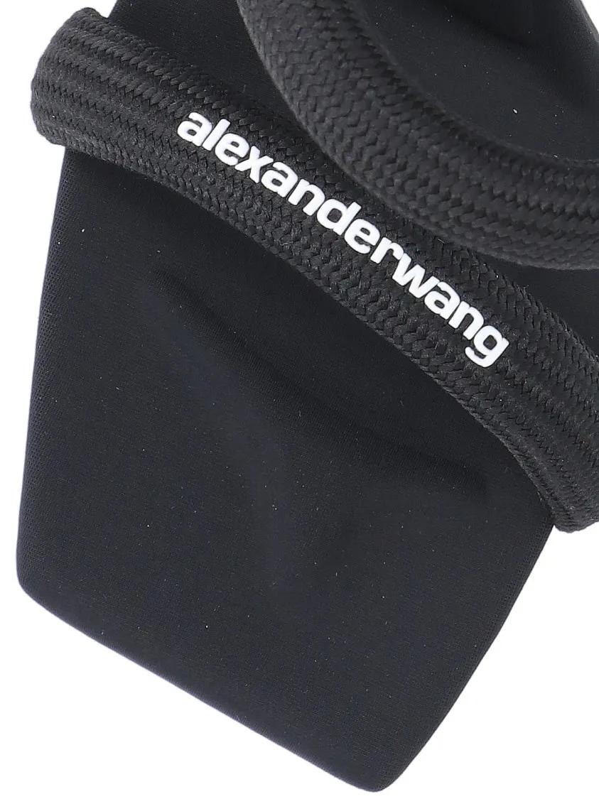 Thumbnail - Alexander Wang Sandalen - "Julie" Padded Nylon Sandals – Black - Gr. 36 (EU) - in Schwarz - für Damen