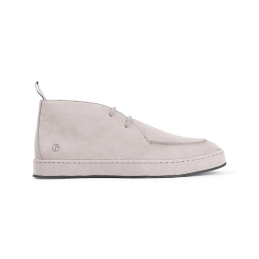 Giorgio Armani Schnürschuhe Pearl White Calf Leather Polacchino Lace-Up Shoes White