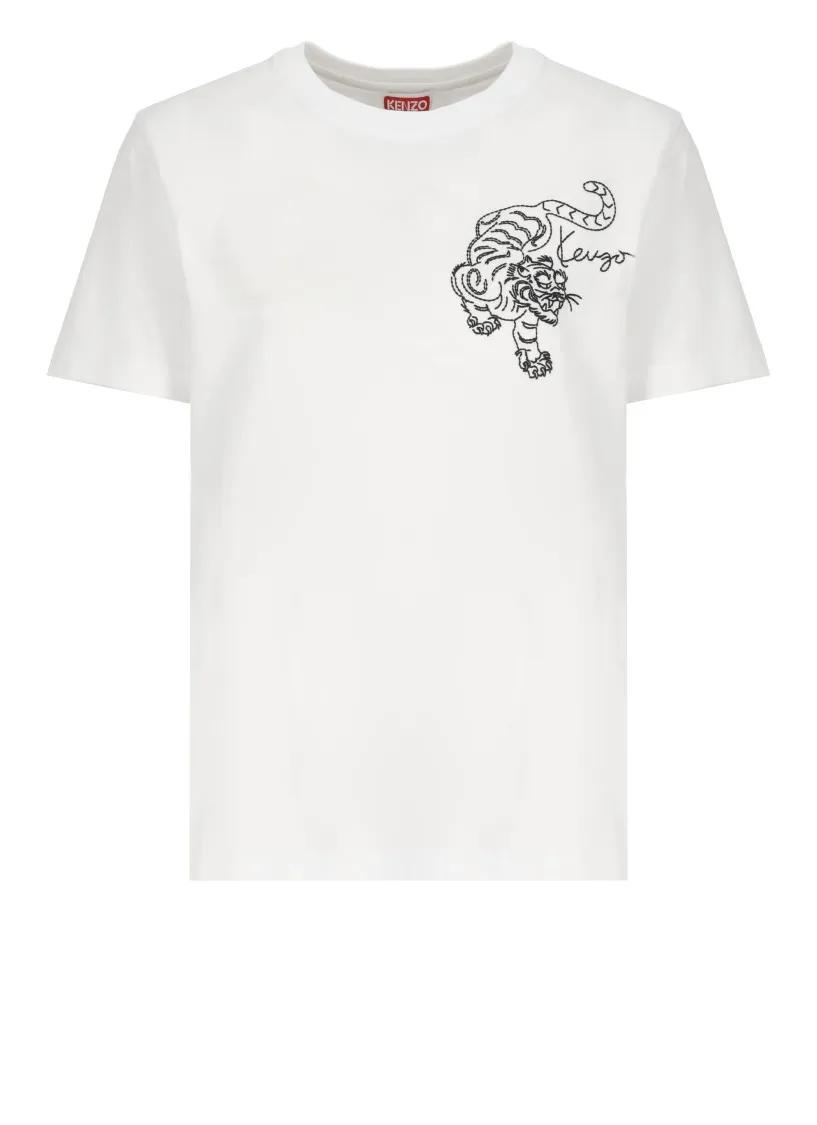 Kenzo - White Cotton Tshirt - Größe M - weiß