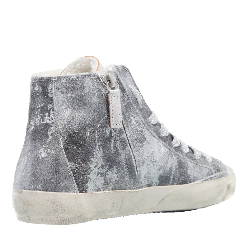Philippe Model High-Top-Sneaker Prsx High Woman Legere Daim Metal Fur_Gris Arg(Image 4)
