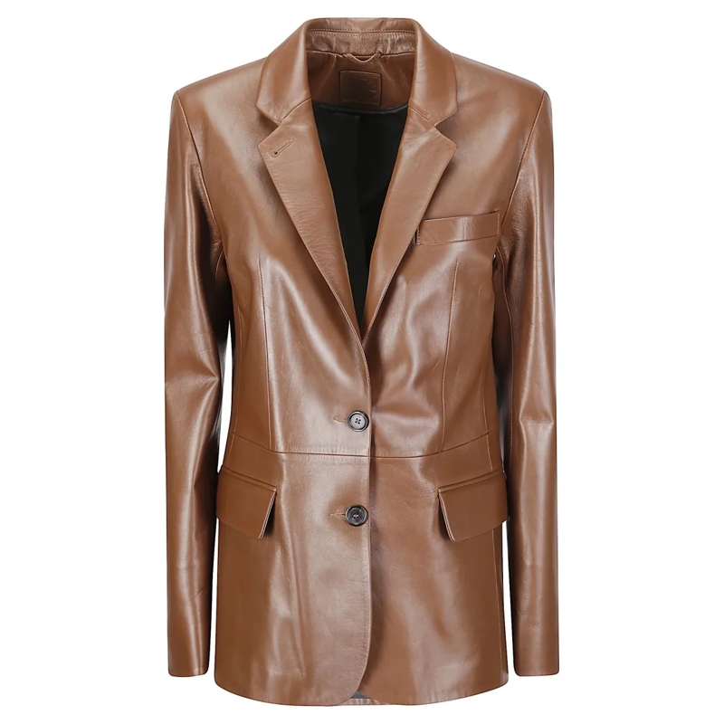 Desa 1972 Blazer Leather Classic Blazer Brown