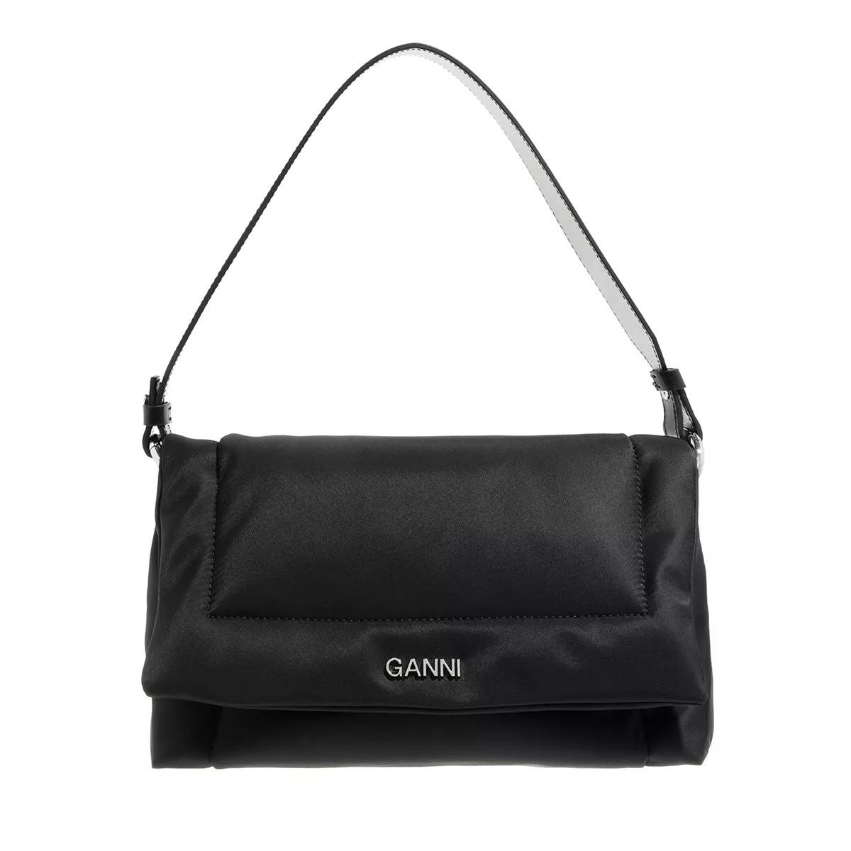 GANNI Satchel Bag - Pillow Medium Flapover - Gr. unisize - in Schwarz - für Damen