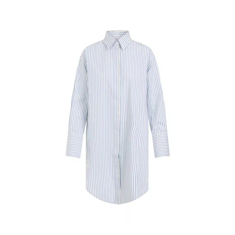 Victoria Beckham Bluse Yellow Chamomile Organic Cotton Wrap Front Blouse Blue