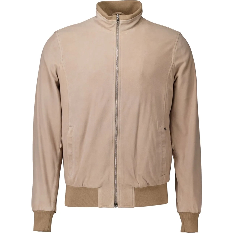Barba Napoli Lederjacke Barba Napoli  Leren Jassen Beige Fox 48201 beige