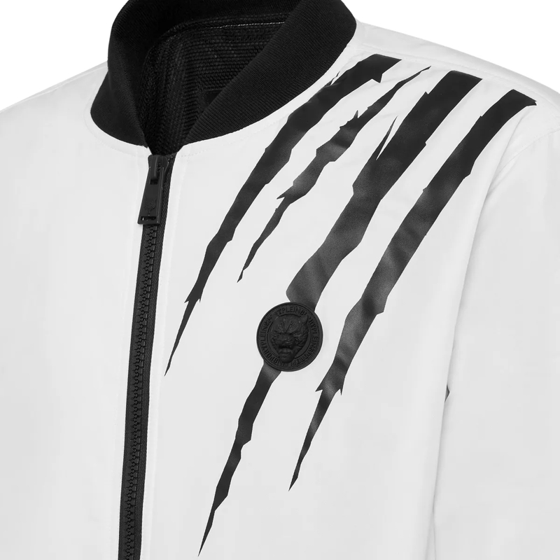 Plein Sport Daunenjacke Bomber Scratch weiss(Image 3)