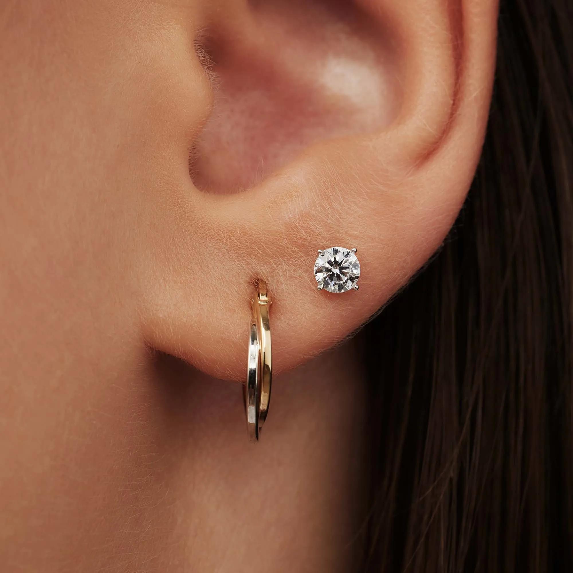 Thumbnail - Isabel Bernard Ohrringe - Saint Germain De L'Echaude 14 Karat Ear Studs With - Gr. unisize - in Silber - für Damen