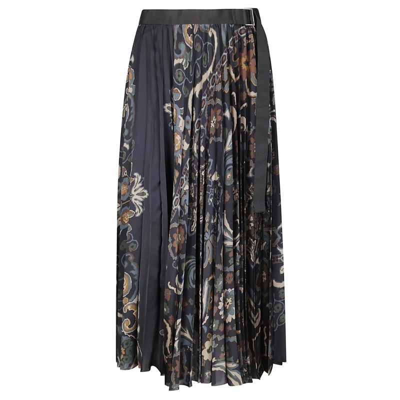 Sacai Minirok Floral Print Skirt Multicolor
