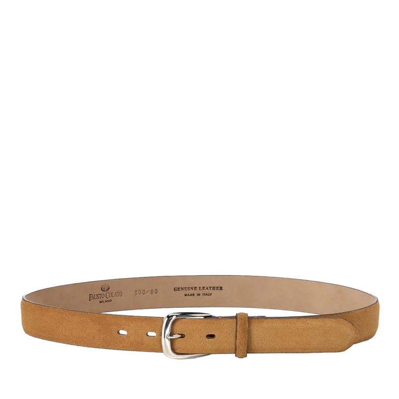 Fausto Colato Ceinture Gürtel Idro aus Veloursleder braun