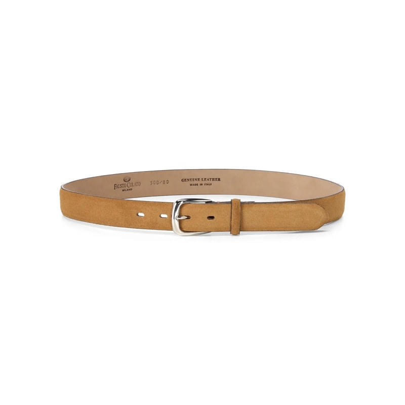 Fausto Colato Riem Gürtel Idro aus Veloursleder braun