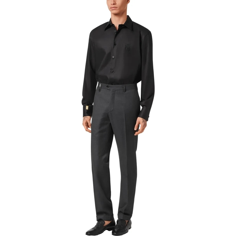 BILLIONAIRE Hose Lange Hose Chinos Fit schwarz(Image 3)