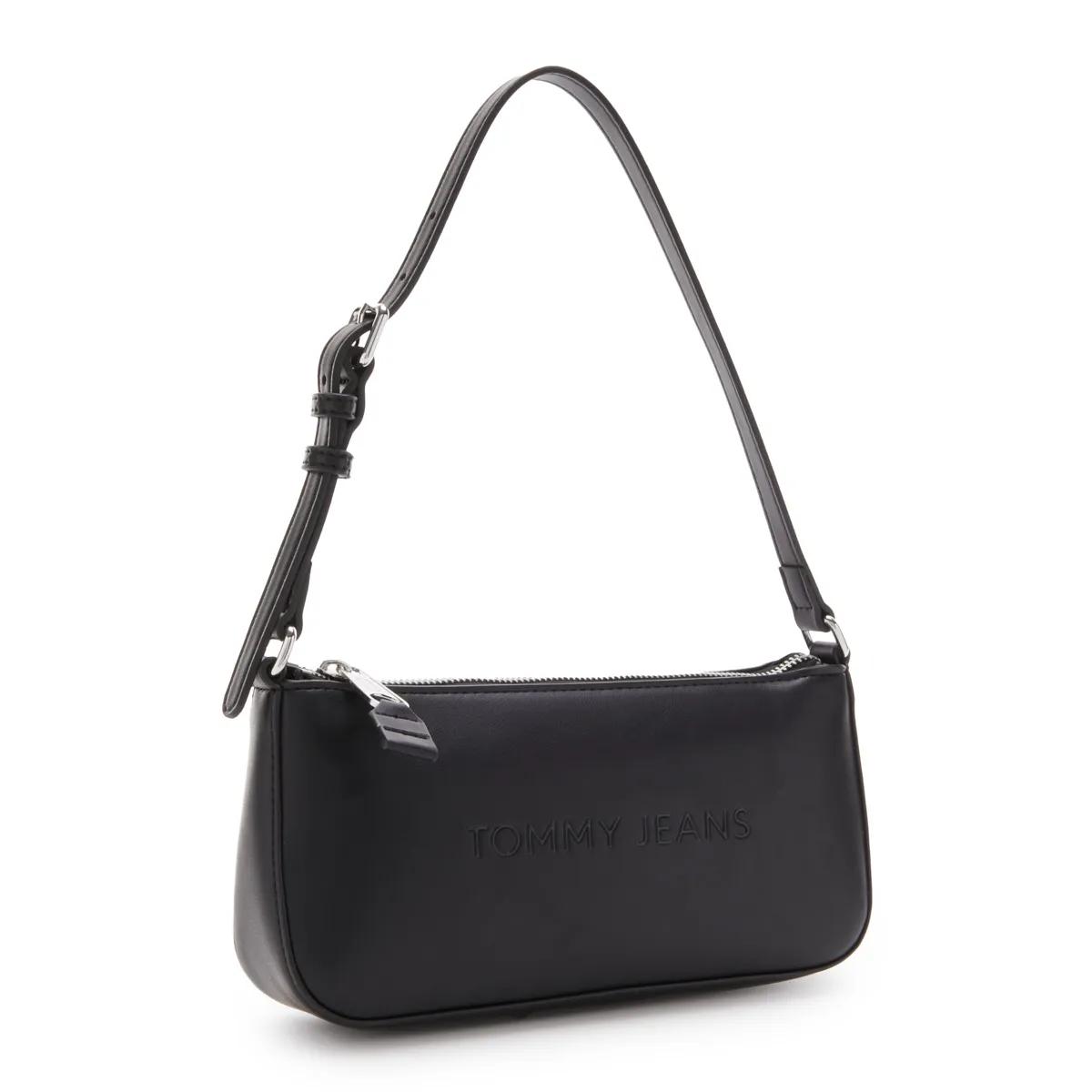 Tommy Hilfiger Essentiële Schoudertas Herfst Winter Collectie Black Dames