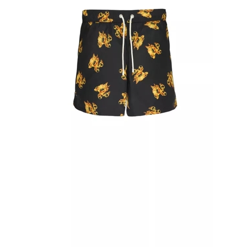 Palm Angels Swim Trunks With Print Black 