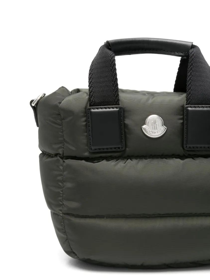 Moncler Crossbody bags Quilted Khaki Handbag With Adjustable Shoulder Str in groen