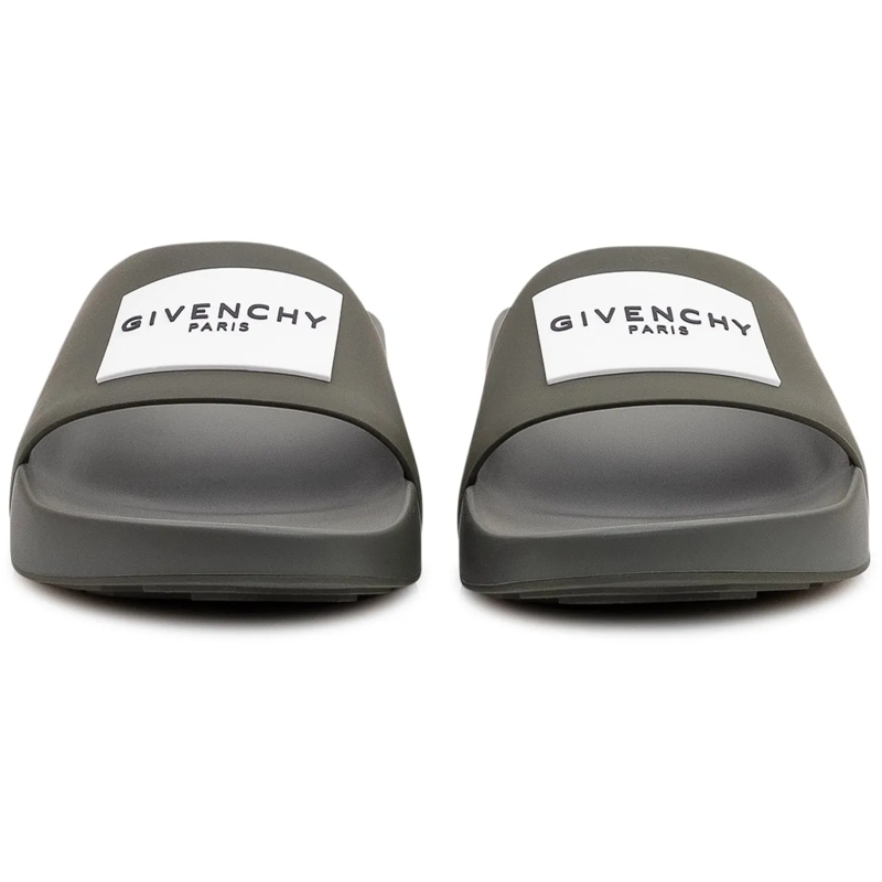 Givenchy Hausschuhe Sandali Slide con Fascia e Logo dunkelgrau(Image 2)