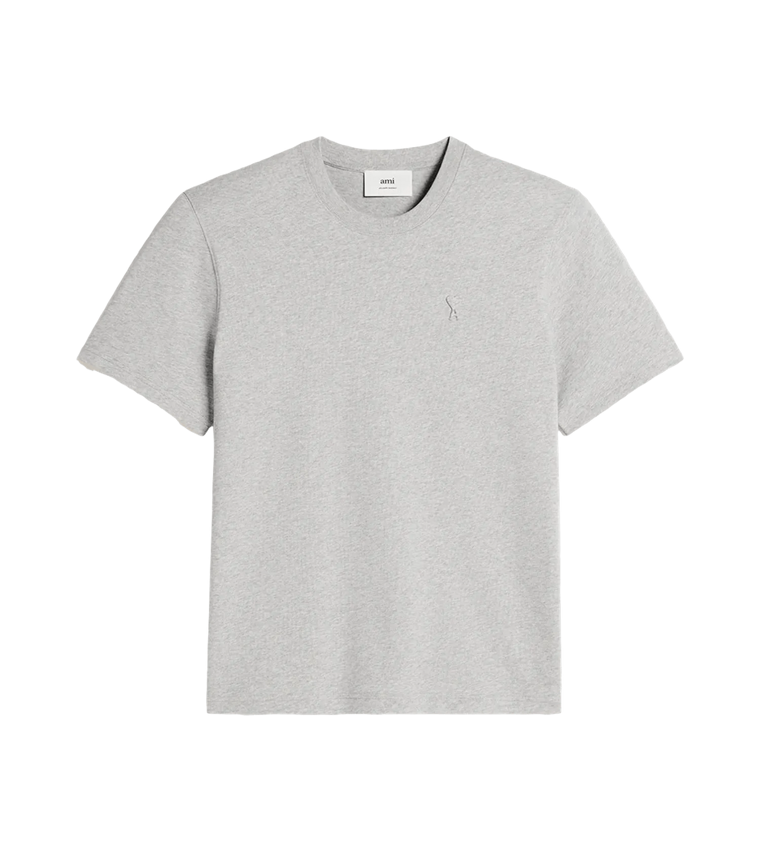 AMI Paris - T-Shirt mit Logo - Größe XS - grau