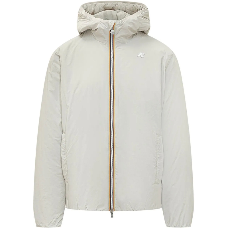 K-Way Daunenjacke Giacca con Cappuccio e Zip Frontale weiß