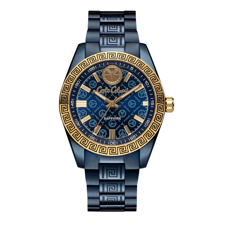 Carlo Colucci Quarzuhr Herrenuhr CC300 . blau