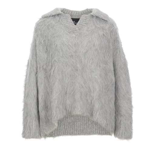 Mr. Mittens FUZZY POLO LIGHT GREY Wollpullover