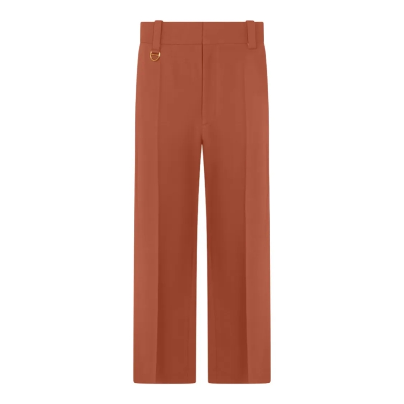 Chloé  Straight-Leg Trousers With High Waist Brown