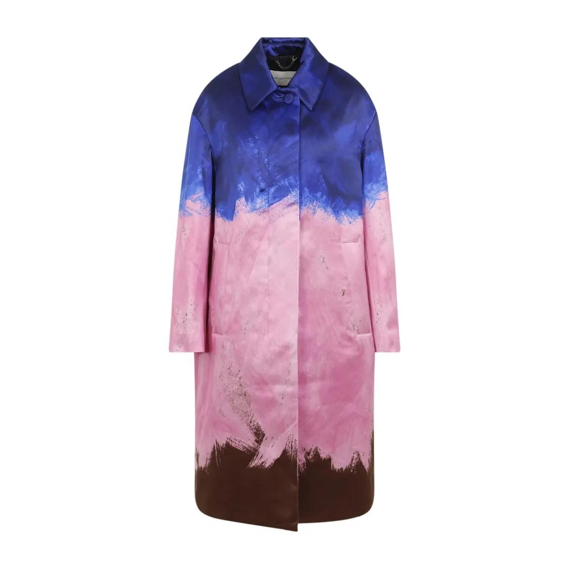 Dries Van Noten - Ranks Blue Cotton-Silk Coat - Größe S - bunt