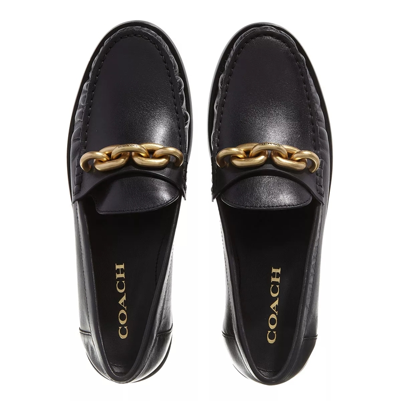 Coach Loafer Jess Leather Loafer Black/Gold(Image 4)