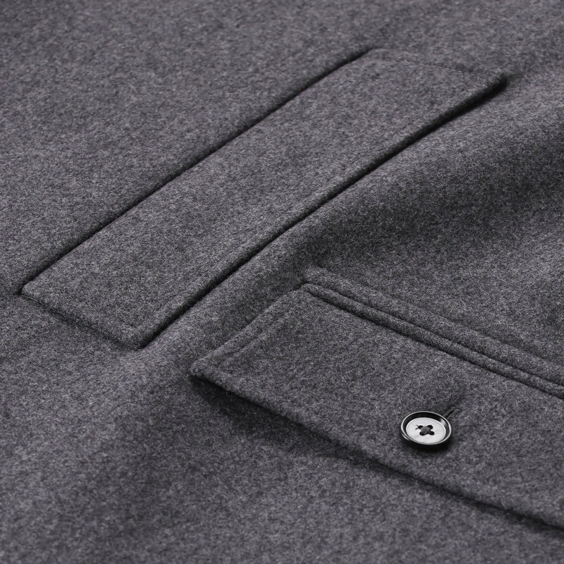 Jil Sander Mantel Mantel aus Schurwolle grau(Image 3)