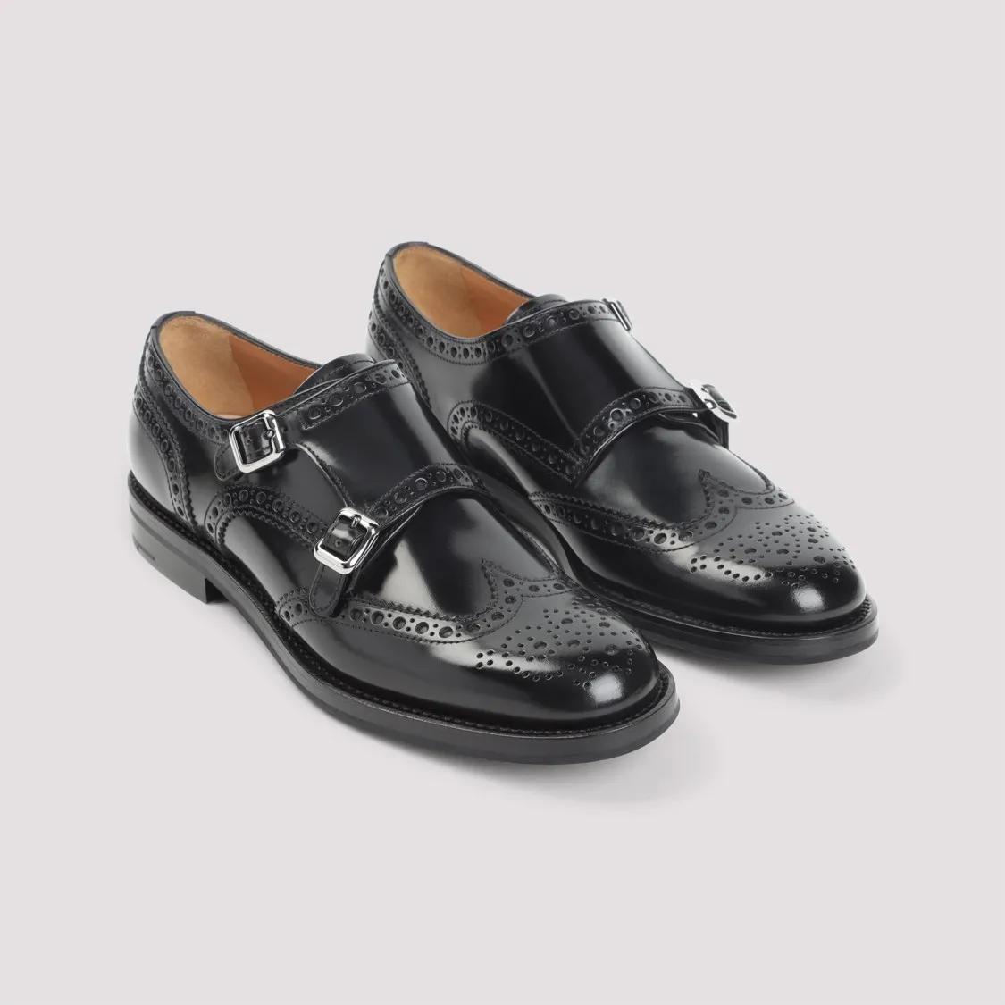 Thumbnail - Church's Low-Top Sneaker - Closed Brogue Shoes With Dual Buckles - Gr. 37,5 (EU) - in Schwarz - für Damen
