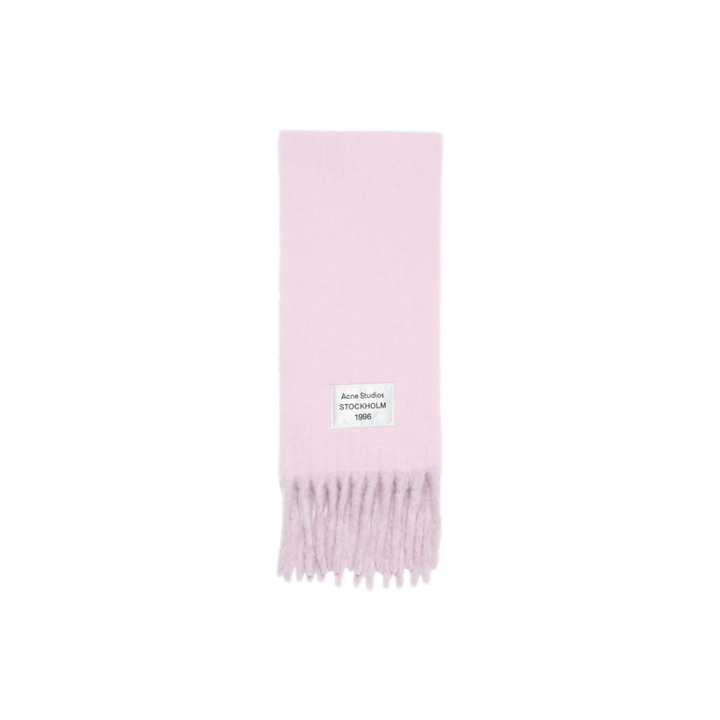 Acne Studios Écharpe légère Fransenschal mit Logo-Etikett AN4 PINK/LILAC