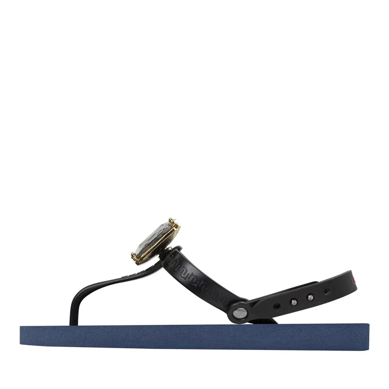 UZURII Flip Flops Zehentrenner Selena Diamond Silver marineblau