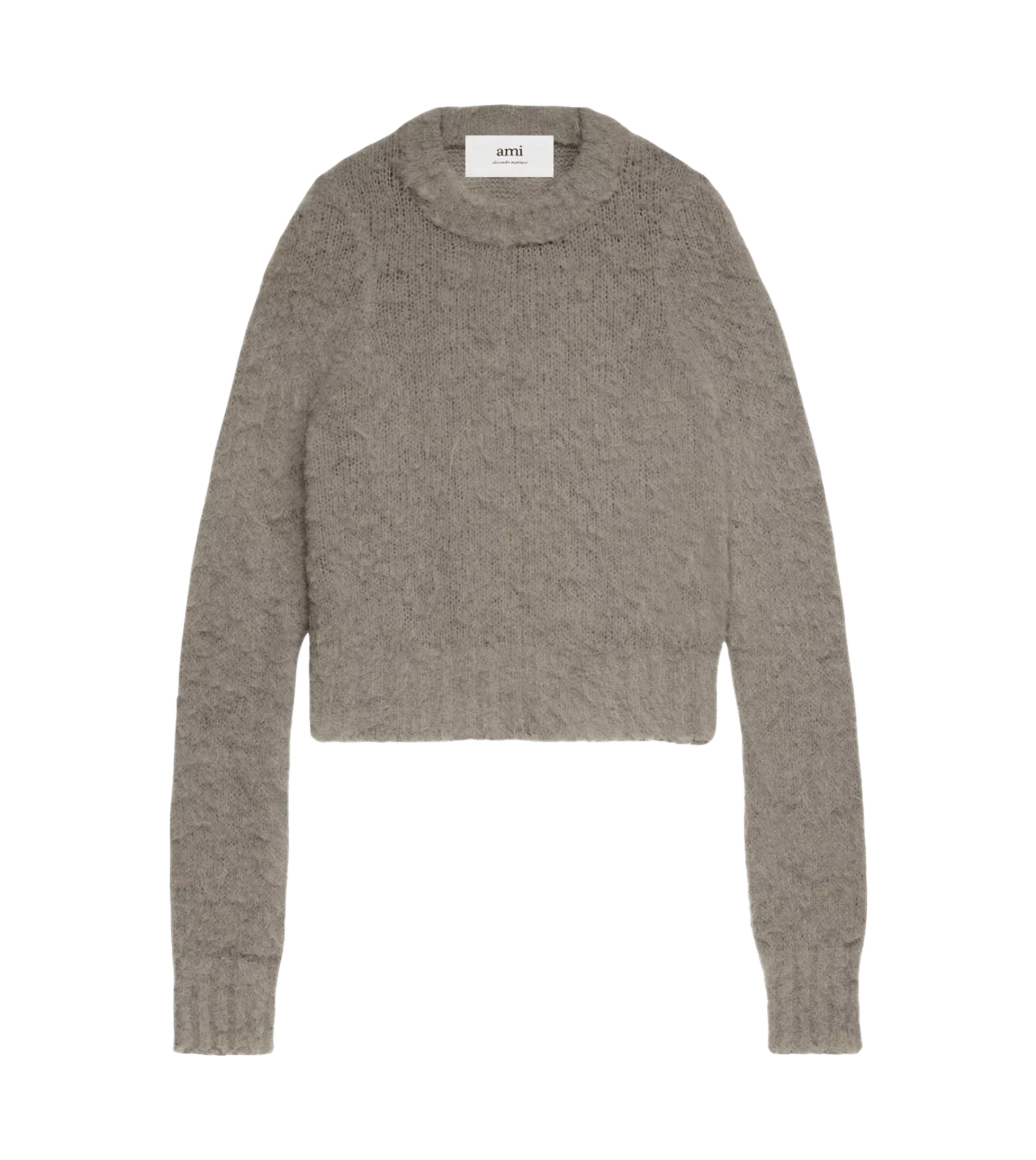 AMI Paris - Pullover aus weichem Material - Größe L - taupe