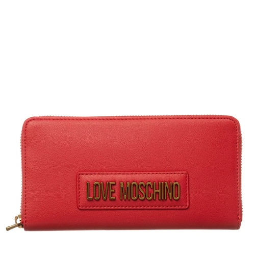 Love Moschino Portafogli Pvc  Rosso Portemonnaie mit Zip-Around-Reißverschluss