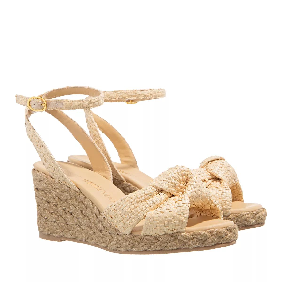 Stuart Weitzman Espadrilles - Playa Espadrille Knot Wedge - Gr. 39 (EU) - in Beige - für Damen