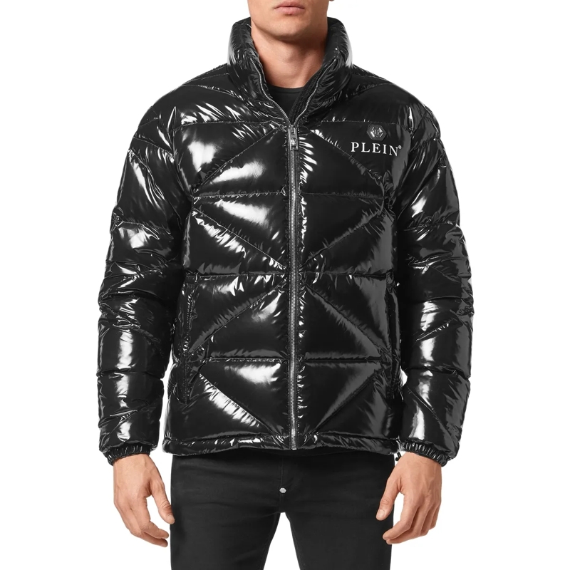 Philipp Plein Lederjacke Jacke Hexagon schwarz(Image 3)