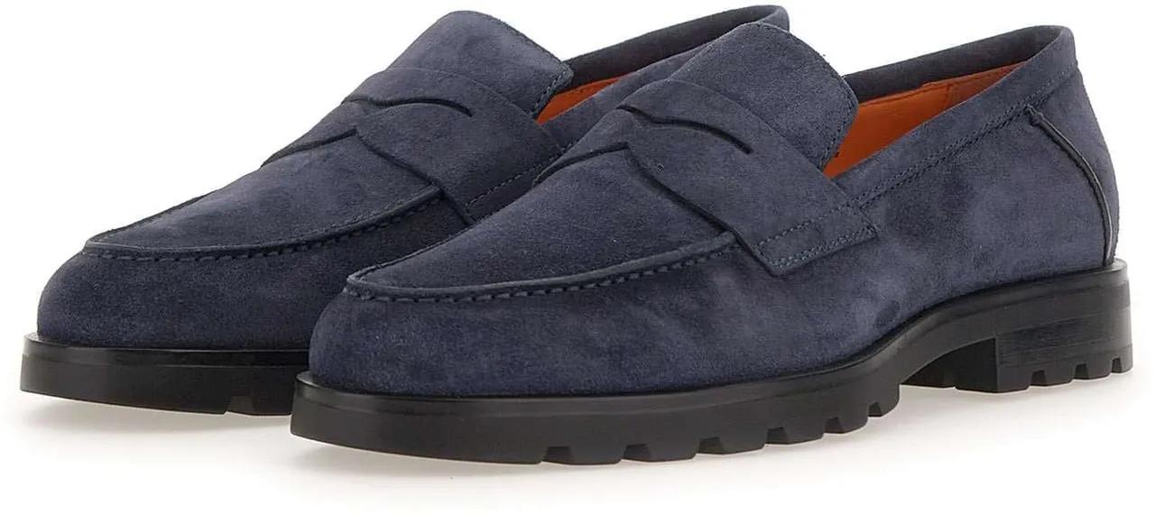Thumbnail - Santoni Low-Top Sneaker - Loafer aus Veloursleder - Gr. UK_8_5 - in Blau - für Damen